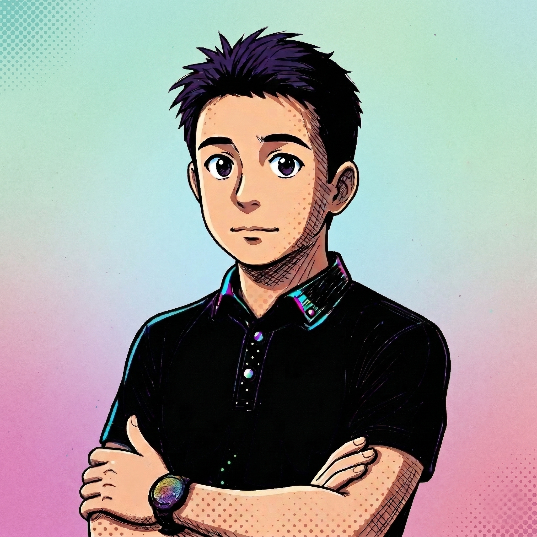 面面的爸爸 波普风头像